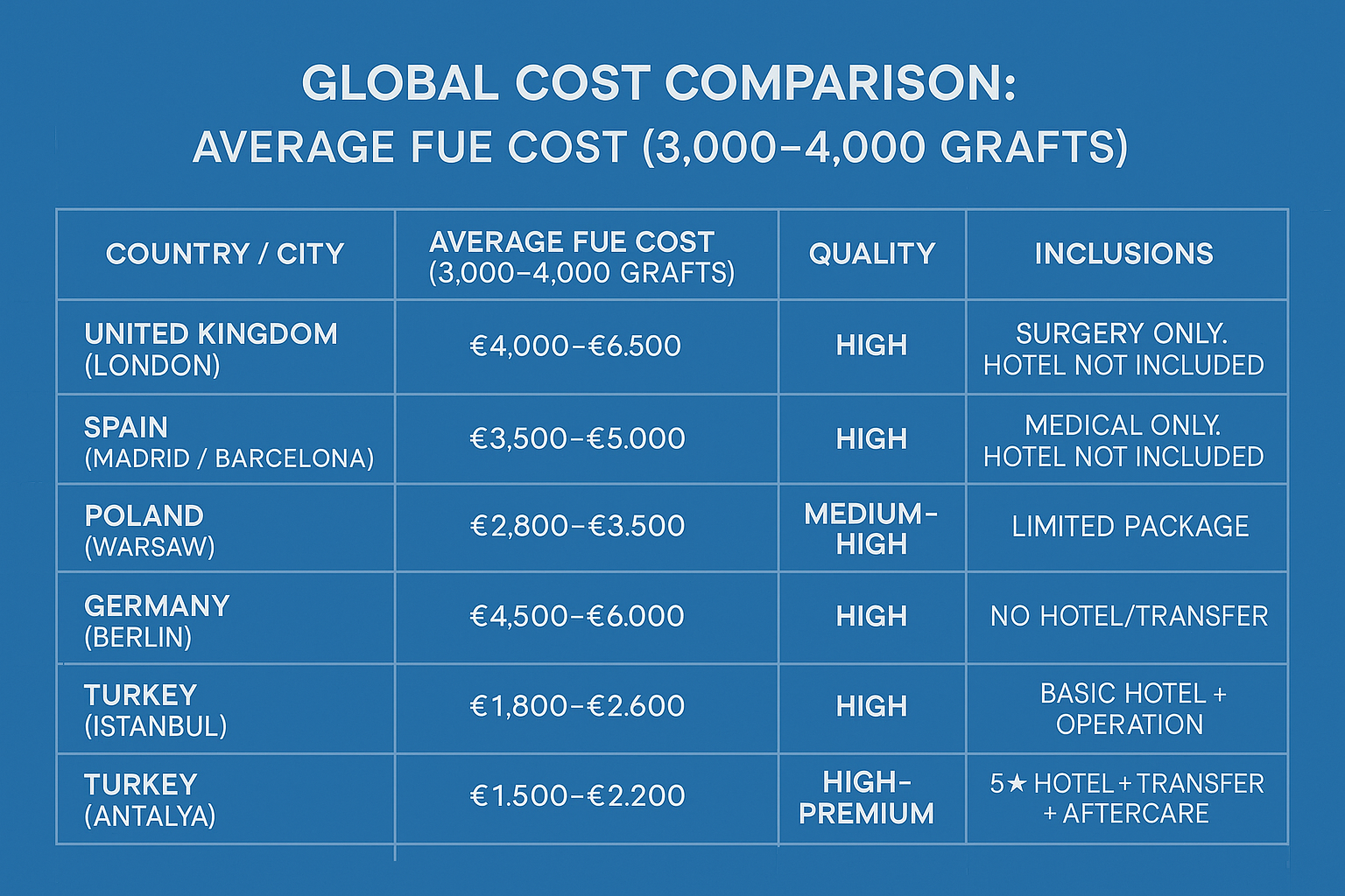 Cost of Hair Transplant in Antalya