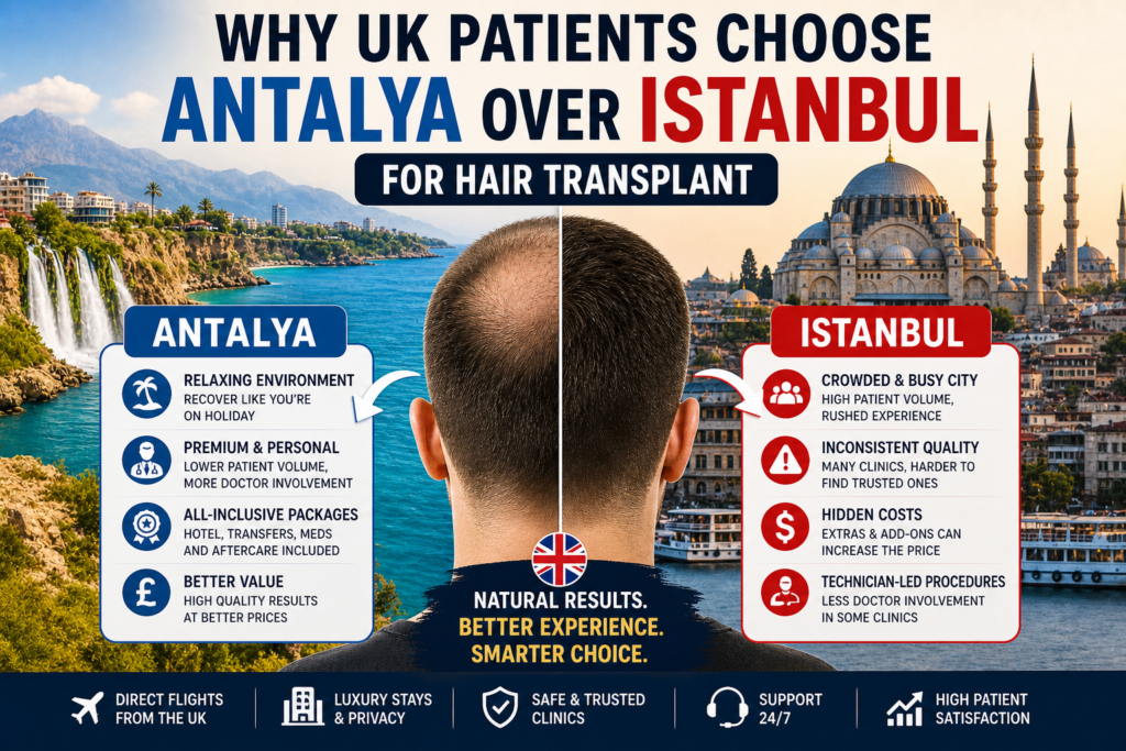 Why UK Patients Choose Antalya Over Istanbul for Hair Transplant