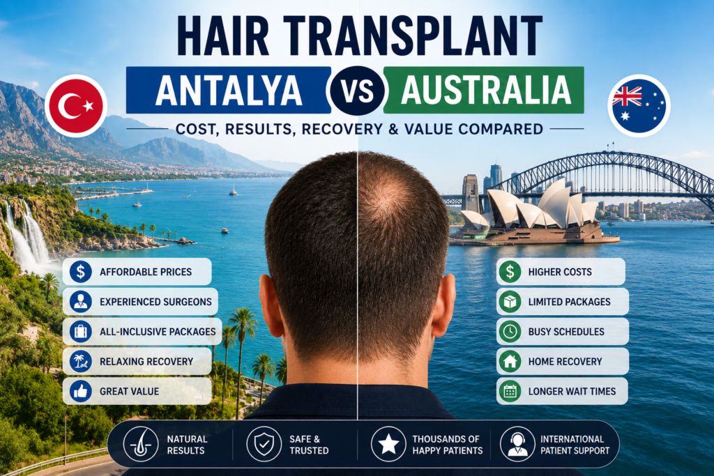 Hair Transplant Antalya vs Australia