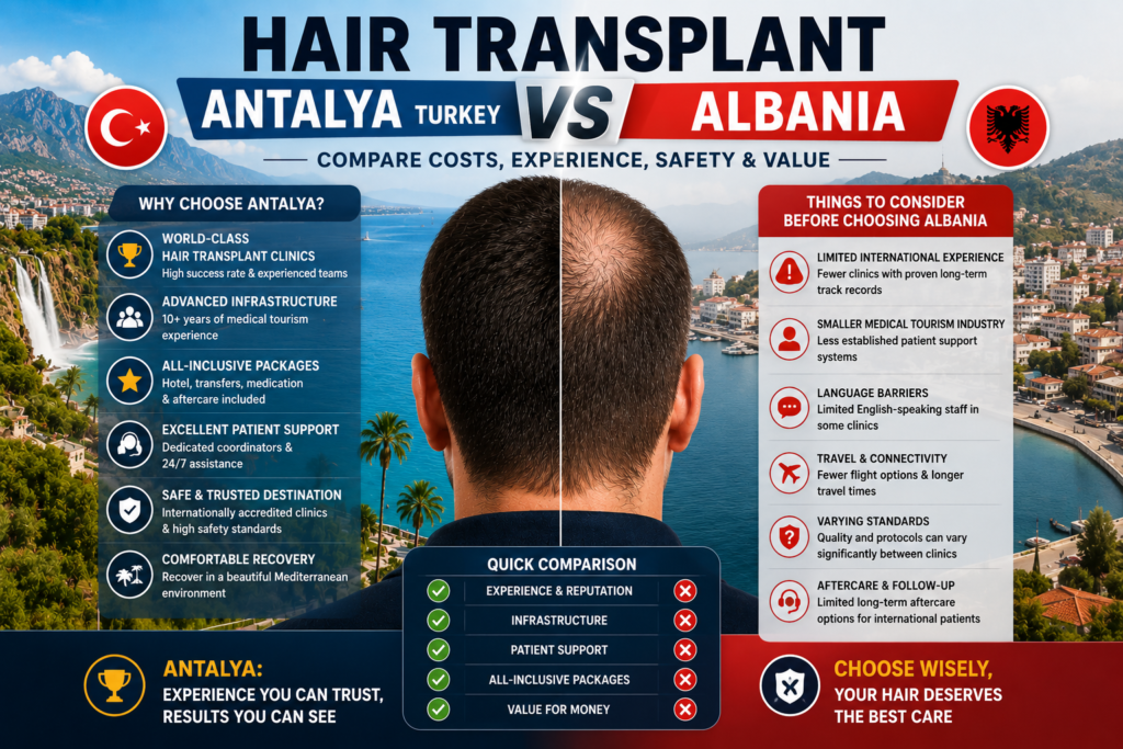 Hair Transplant Antalya vs Albania
