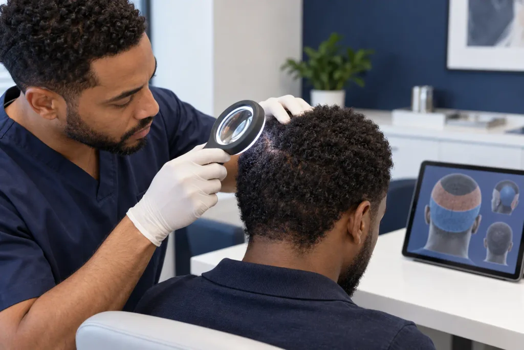 Afro hair transplant grafts