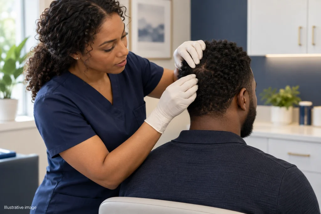 donor scalp assessment before beard transplantation