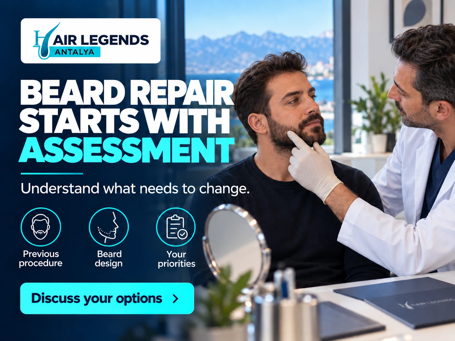 Beard Transplant Repair in Antalya: Uneven Growth, Angles & Options